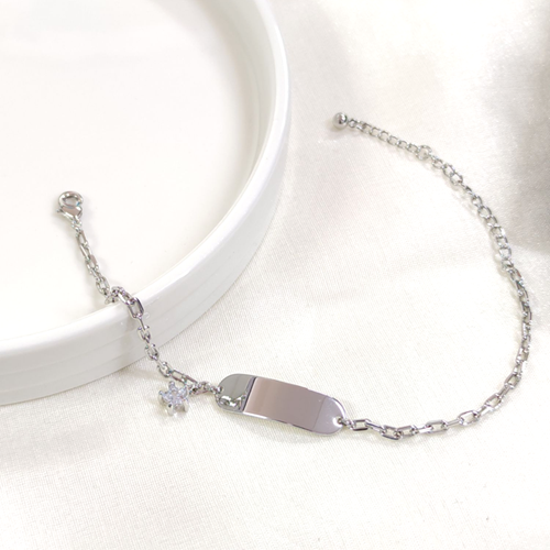 FULLYX PLAKA BİLEKLİK 18+5 CM BEYAZ