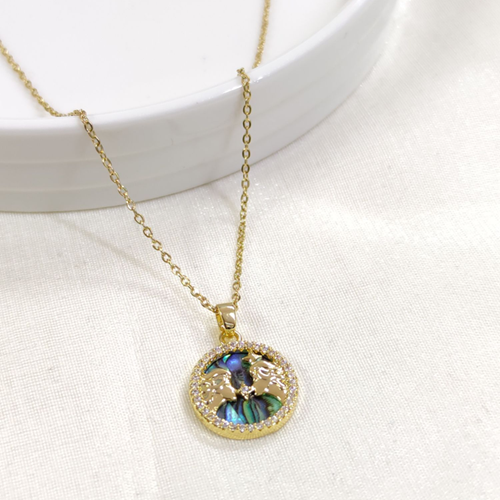 ÇELİK İKİZLER BURÇ KOLYE