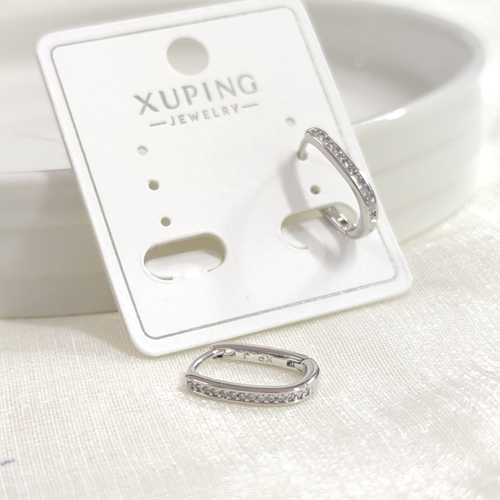 XUPING 9X14MM OVAL TAŞLI HALKA KÜPE GOLD