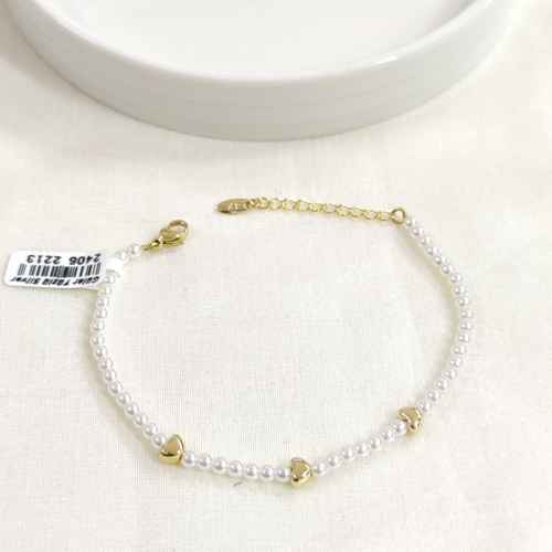 XUPING KALP İNCİ BİLEKLİK GOLD 17+3 CM
