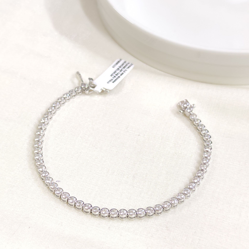 İTHAL 3,5 MM SIVAMA YUVARLAK TAŞ SU YOLU GÜMÜŞ BİLEKLİK