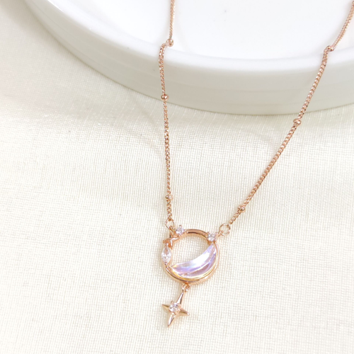 İTHAL YANAR DÖNER HİLAL YILDIZ GÜMÜŞ KOLYE 40+5CM