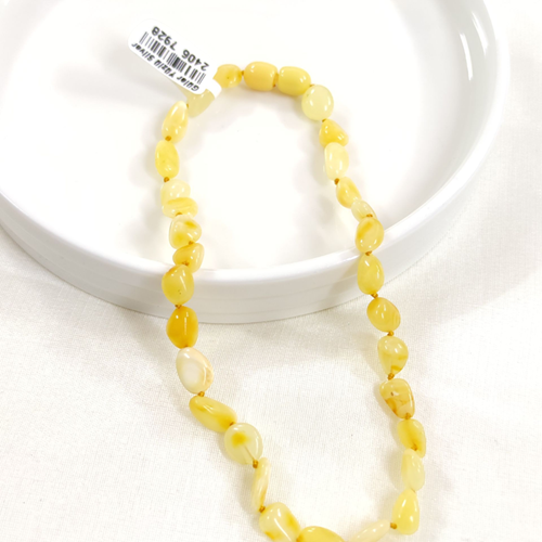 KEHRİBAR DOĞAL TAŞ BEBEK KOLYESİ