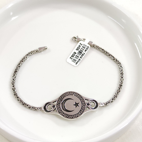 2,50 MM KRAL ZİNCİRLİ AY YILDIZ ERKEK BİLEKLİK 20 CM