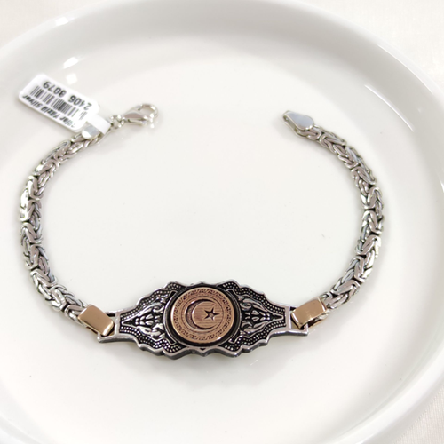 5,5 MM KRAL ZİNCİRLİ AY YILDIZ ERKEK BİLEKLİK 20 CM