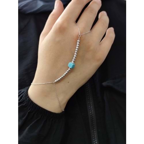 MAVİ BONCUK DORİCA GÜMÜŞ ŞAHMERAN