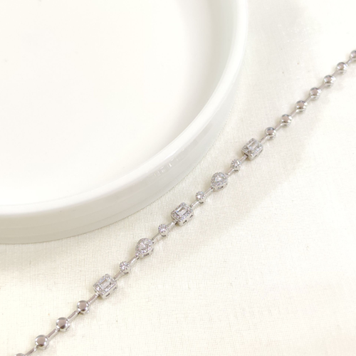 İTHAL BAGET DAMLA MONTÜR KİBAR GÜMÜŞ BİLEKLİK 17 CM