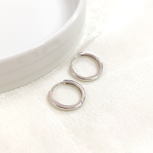 İTHAL 13 MM DÜZ GÜMÜŞ HALKA KÜPE