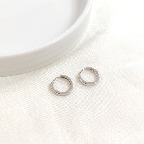 İTHAL 10 MM BOMBELİ GÜMÜŞ HALKA KÜPE