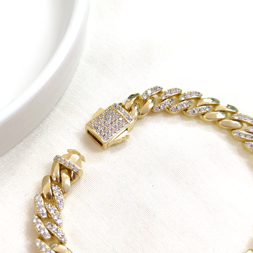 XUPING TOKALI TAŞLI 7 MM GURMET BİLEKLİK GOLD 20 CM