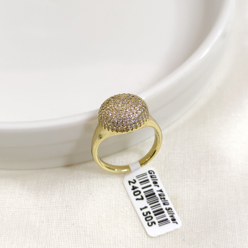 XUPING TAŞLI 1,3 CM KUBBE YÜZÜK GOLD