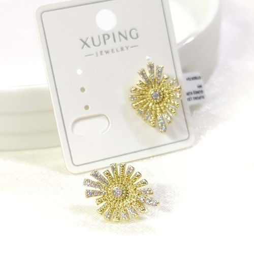 XUPING 15X20 MM GÜNEŞ KÜPE GOLD 10X7 MM