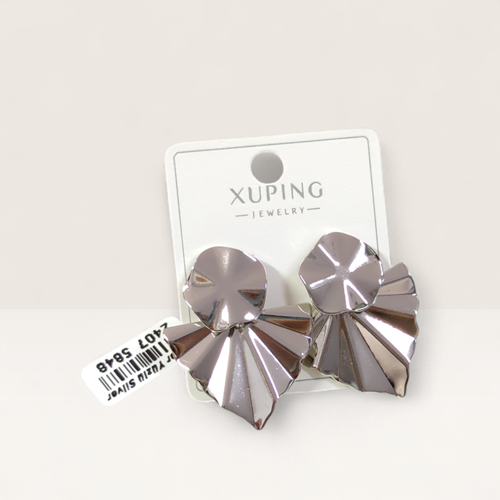 XUPING 3 CM ÜÇGEN ÇİVİ KÜPE BEYAZ