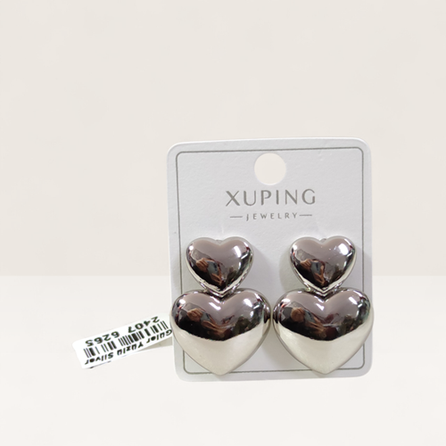 XUPING 27 MM DÜZ KALPLİ ÇİVİ KÜPE BEYAZ