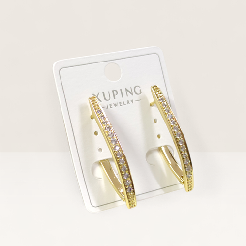 XUPING 35 MM ÜÇGEN HALKA KÜPE GOLD