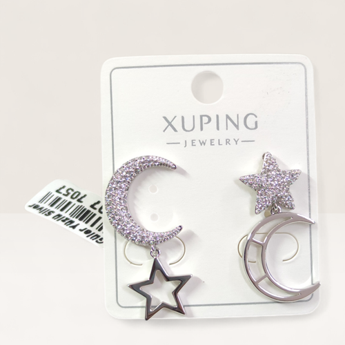 XUPING SALLANTILI AY YILDIZ ÇİVİ KÜPE BEYAZ