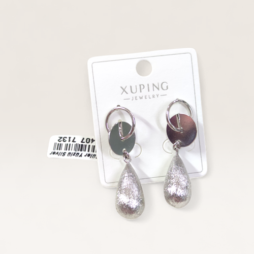 XUPING 4 CM SALLANTILI ÇİVİ KÜPE BEYAZ
