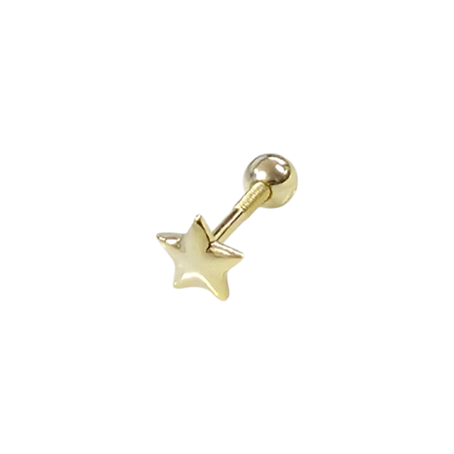 5 MM TAŞSIZ YILDIZ GÜMÜŞ TRAGUS PIERCING