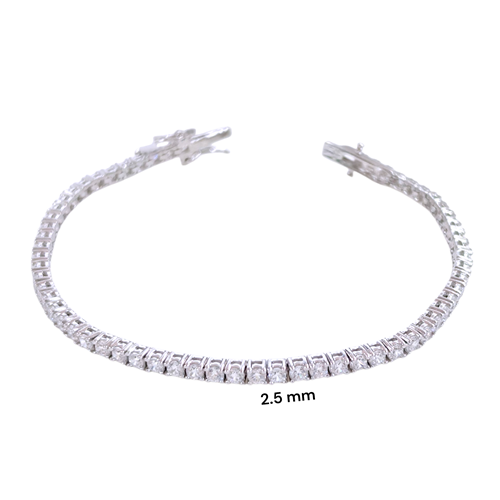 İTHAL 2,5 MM SU YOLU GÜMÜŞ BİLEKLİK 18 CM