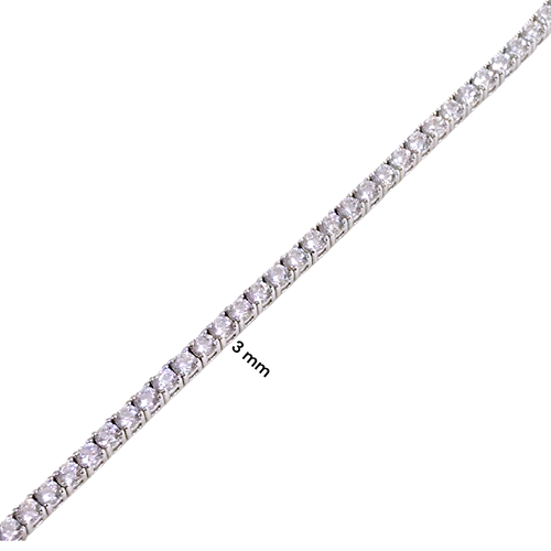 İTHAL 3 MM SU YOLU GÜMÜŞ BİLEKLİK 18 CM