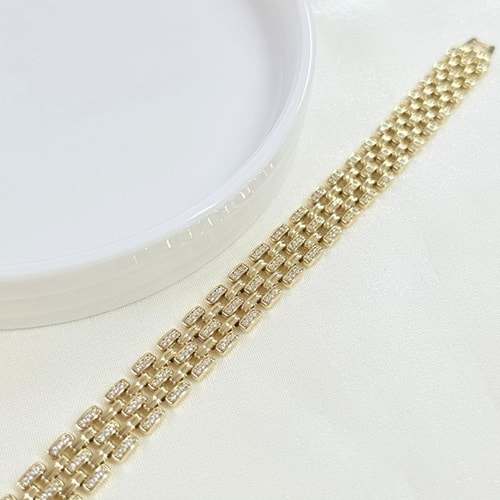 XUPING 12 MM KALIN TAŞLI BİLEKLİK 18 CM GOLD