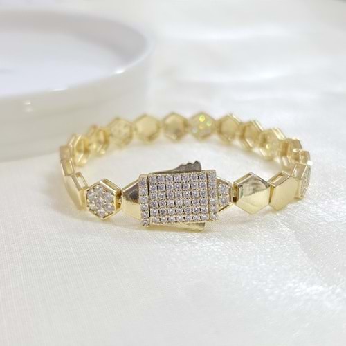 XUPING 10 MM ALTIGEN TOKALI BİLEKLİK 19 CM GOLD