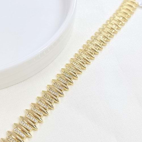 XUPING 12 MM YAN MEKİK BİLEKLİK 17+2 CM GOLD