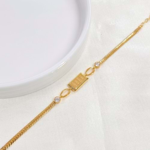 YASSI ZİNCİRLİ KÜLÇE GÜMÜŞ BİLEKLİK 16+3 CM