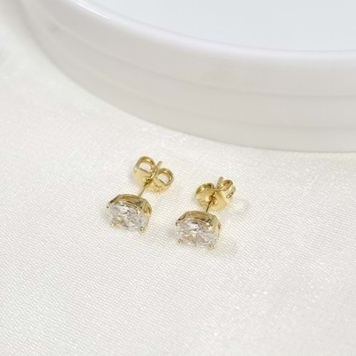 XUPING 7 MM OVAL TAŞ ÇİVİ KÜPE GOLD