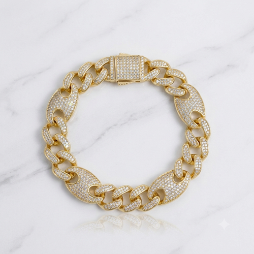 XUPING 13 MM KALIN GEMİCİ BİLEKLİK 19 CM GOLD