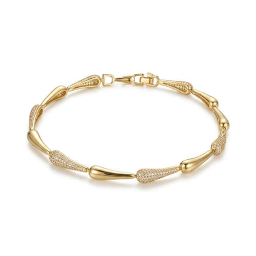 CMJEWELRY 5 MM DAMLA BİLEKLİK 17+2 CM GOLD