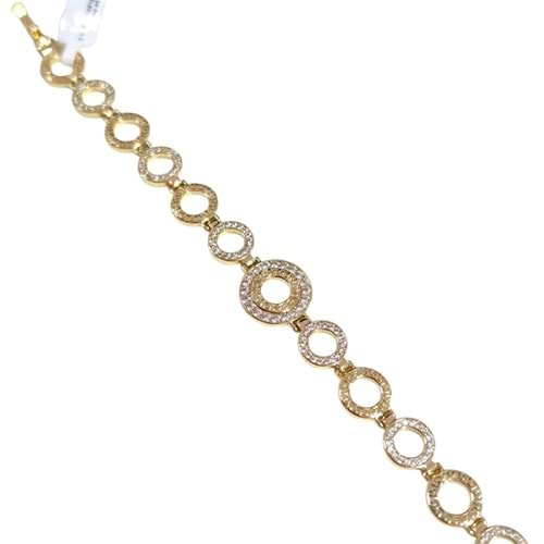 CMJEWELRY 10 MM YUVARLAK BİLEKLİK 17+2 CM GOLD