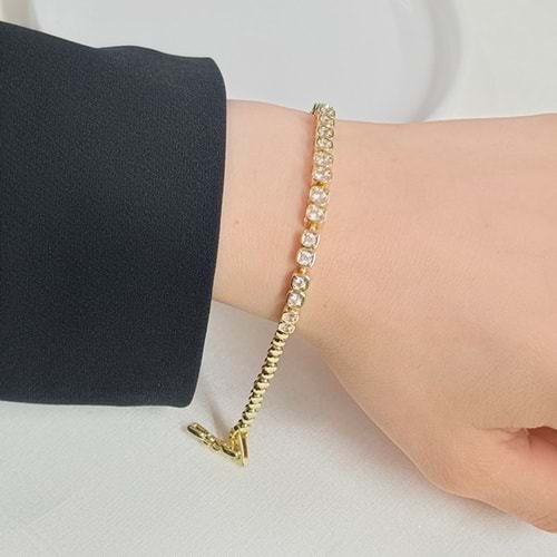 XUPING 4 MM SU YOLU BİLEKLİK 17+2 CM GOLD