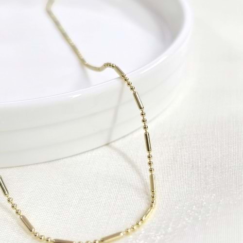 XUPING SİLİNDİR TOP ZİNCİR KOLYE 45 CM GOLD