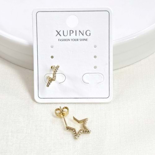 XUPING 10 MM YILDIZ ÇİVİ KÜPE GOLD