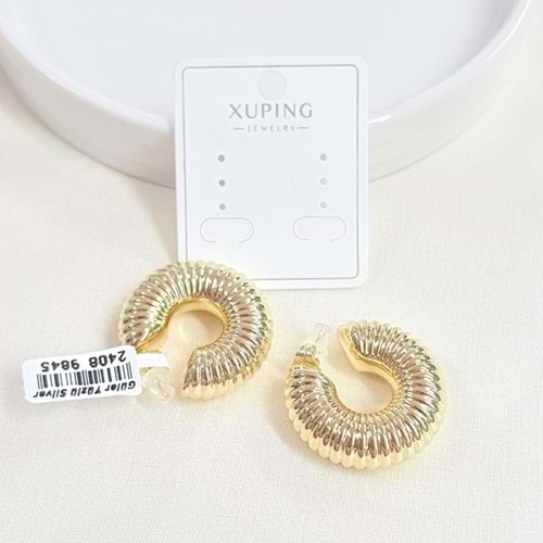XUPING 30 MM TOMBİK HALKA ÇİVİ KÜPE GOLD