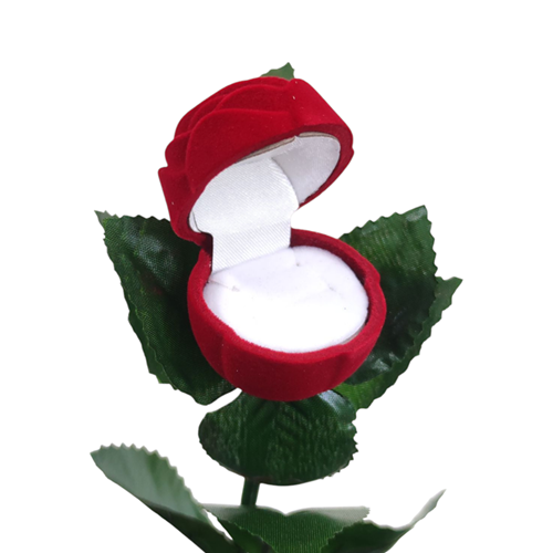 KADİFE SAPLI GÜL YÜZÜK KUTUSU