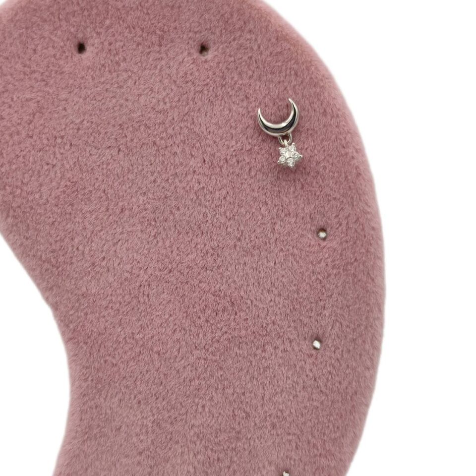 SALLANTILI AY YILDIZ GÜMÜŞ TRAGUS PIERCING