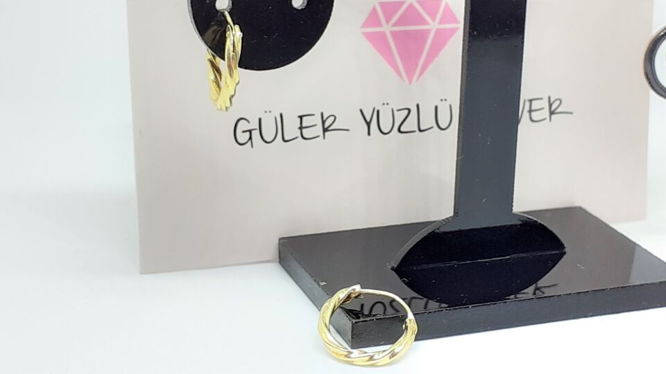 10 MM İÇE GEÇMELİ BURGU HALKA GÜMÜŞ KÜPE