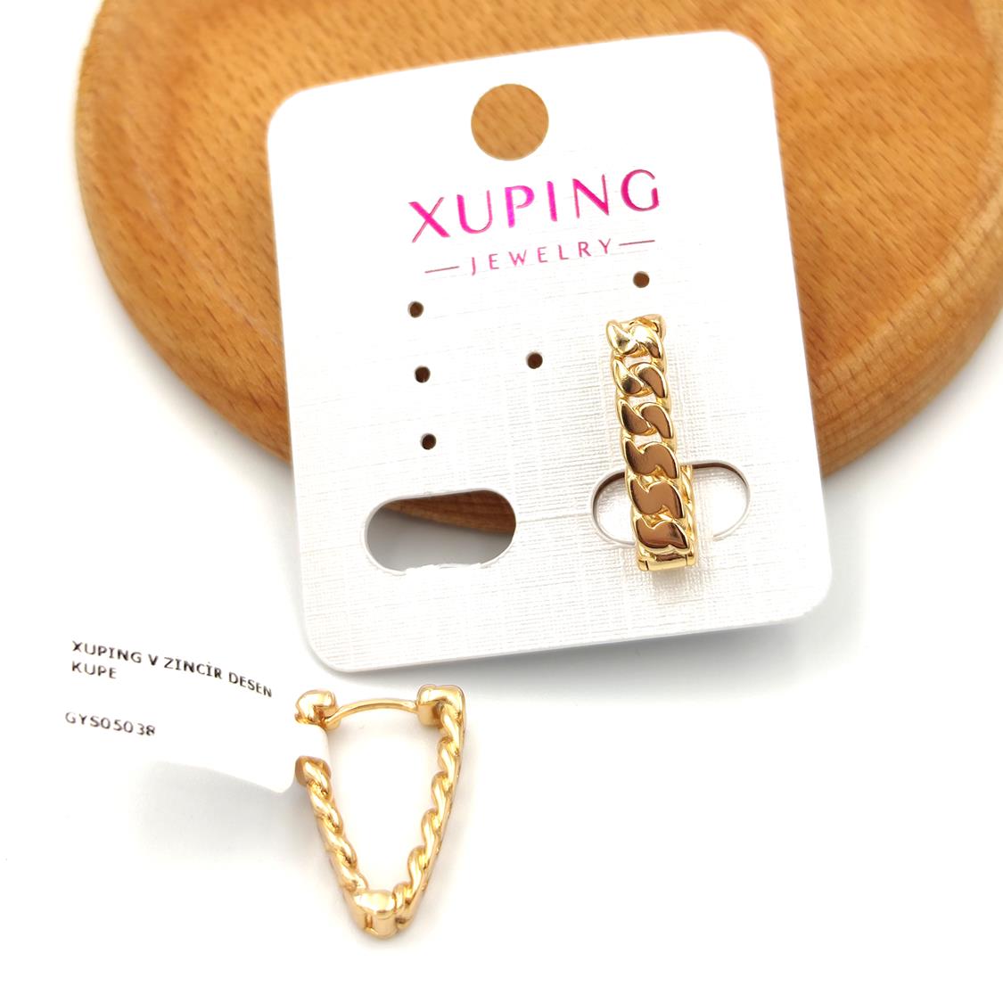 XUPING V ZİNCİR DESEN KÜPE