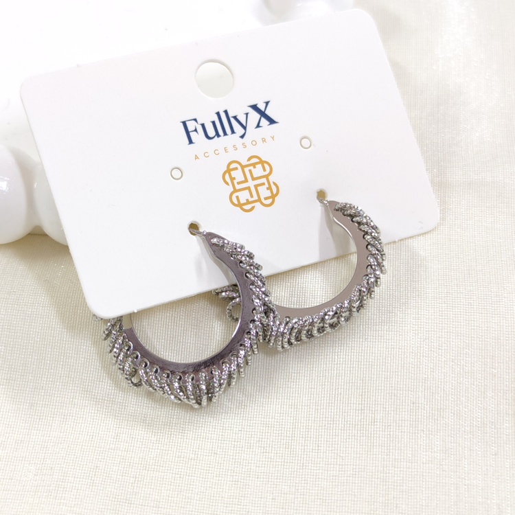 FULLYX 20 MM SALLANTILI HALKA ÇİVİ KÜPE