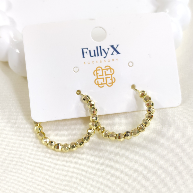 FULLYX 24 MM DORİCA TOP HALKA KÜPE GOLD