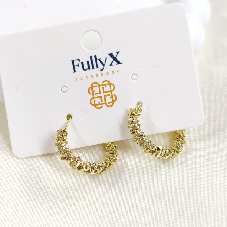 FULLYX 18 MM ÇITIR HALKA KÜPE GOLD