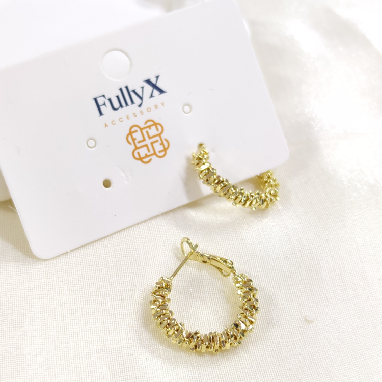 FULLYX 18 MM ÇITIR HALKA KÜPE GOLD