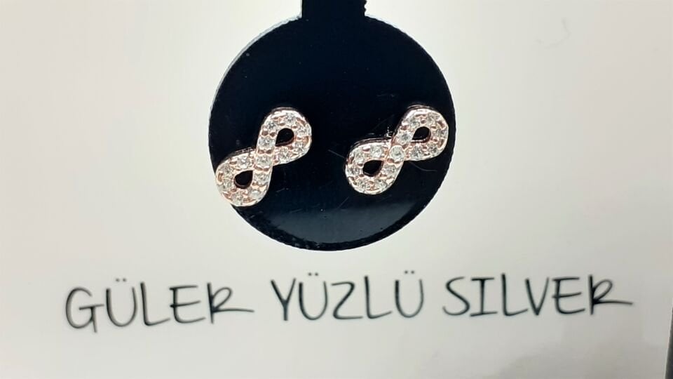 ZİRKON TAŞLI SONSUZLUK MİNİ ÇİVİ GÜMÜŞ KÜPE