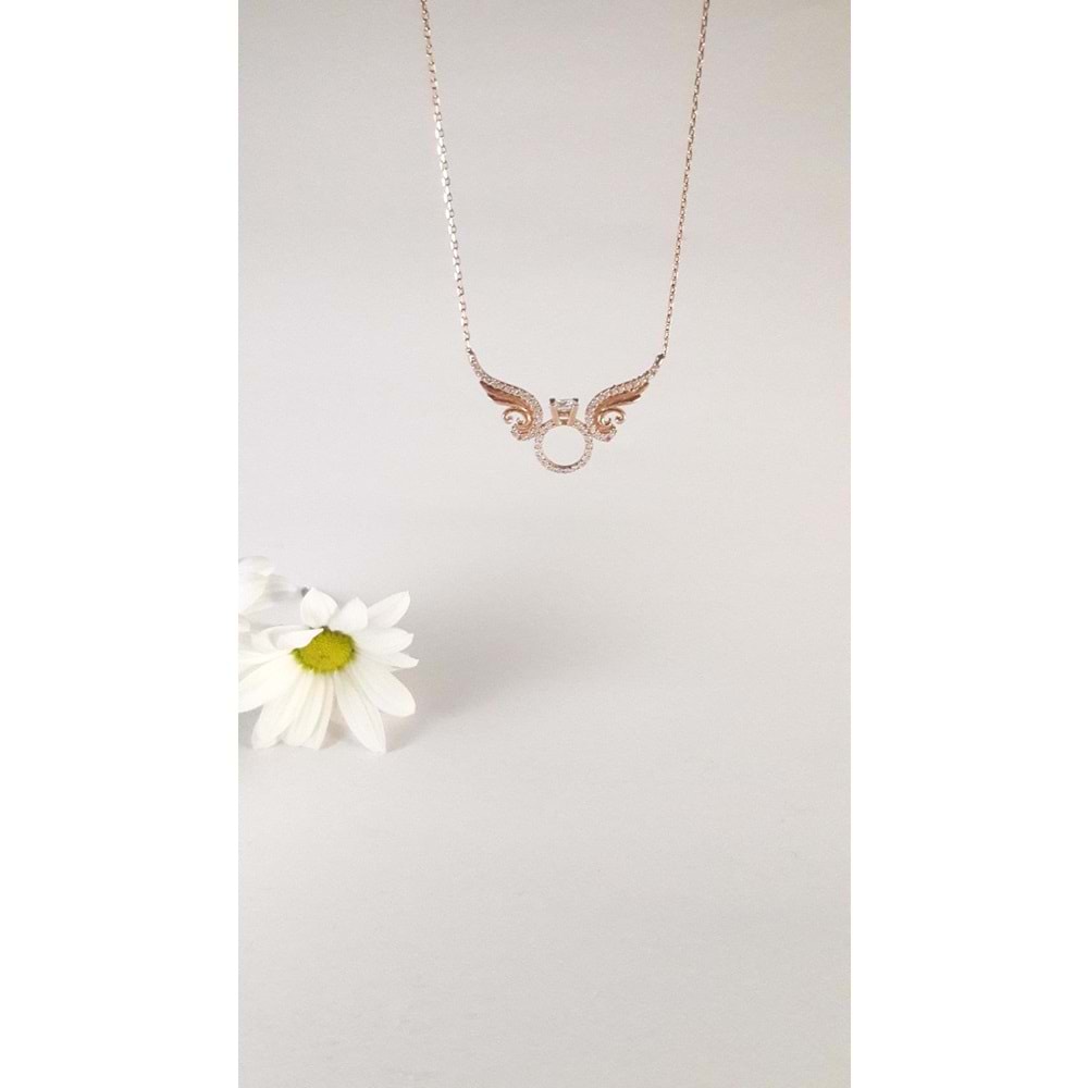 TEKTAŞ KANAT GÜMÜŞ KOLYE