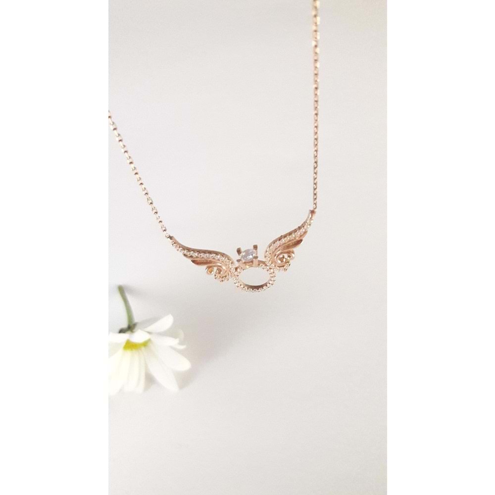 TEKTAŞ KANAT GÜMÜŞ KOLYE