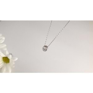 PIRLANTA TEKTAŞ GÜMÜŞ KOLYE