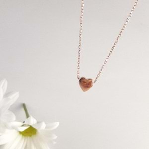 MİNİMAL KALP GÜMÜŞ KOLYE