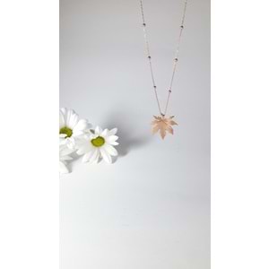 ÇINAR YAPRAĞI GÜMÜŞ KOLYE